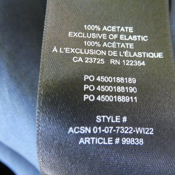 Aritzia Babaton Slip Satin Mini Skirt Starboard Blue Bias Cut Elastic Waist 6 - Picture 5 of 5